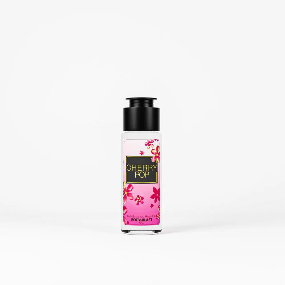 Body and Blast Anti-Bacterial Hand Gel – CHERRY POP – 50ml body and blast cherry pop sanitizer scented