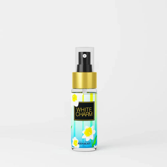 Body and Blast Mini White Charm Body Mist 50ml: Travel-size fragrance and perfume